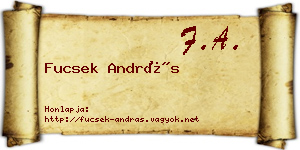 Fucsek András névjegykártya