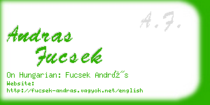 andras fucsek business card